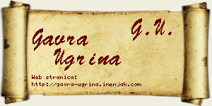 Gavra Ugrina vizit kartica